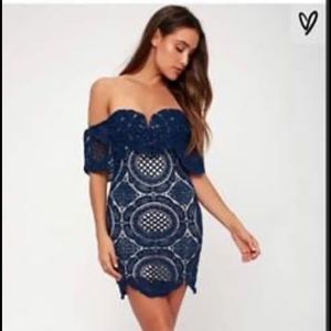 Lulus Navy Lace Dreas